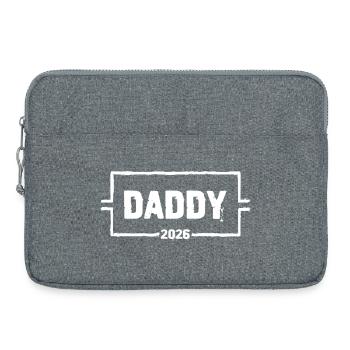 DADDY 2026 Stolzer werdender Vater - Laptoptasche 15" - Grau meliert - Vorne