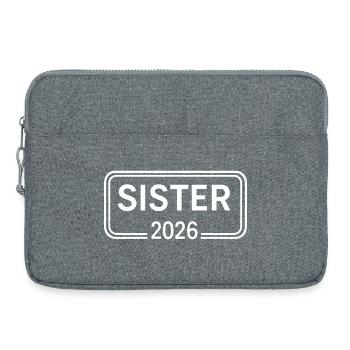 SISTER 2026 Big Sister Announcement - Laptop bag 15" - heather grey - Front