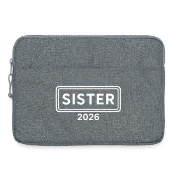 SISTER 2026 Big Sister Announcement - Laptop bag 15" - heather grey - Front