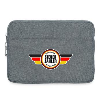 Steuerzahler - Weil die Politiker mit mir rechnen! - Laptoptasche 15" - Grau meliert - Vorne