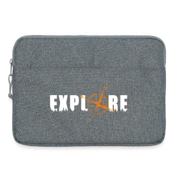 Explorez le motif avec une boussole - Sacoche pour ordinateur portable 15 pouces - gris chiné - Devant