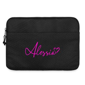 Alessia Signature Rose Néon - Sacoche pour ordinateur portable 15 pouces - noir - Devant