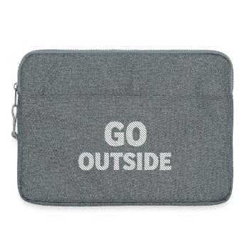 GO OUTSIDE Nature Adventure Saying - Laptop bag 15" - heather grey - Front