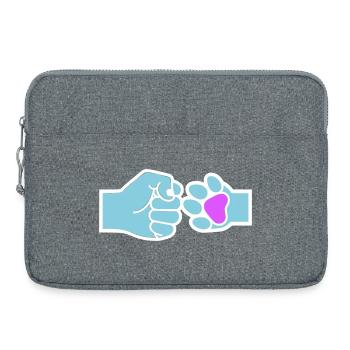 Fist Paw Check Human Animal Team - Laptop bag 15" - heather grey - Front