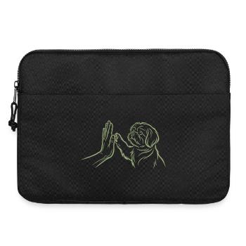 Poignée de main de chien High Five Paw Connexion humaine - Sacoche pour ordinateur portable 15 pouces - noir - Devant