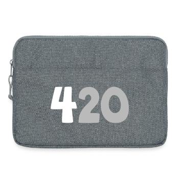 420 | 4,20 | Design color adjustable - Laptop bag 15" - heather grey - Front