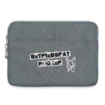 Betriebsrat Rocker black background - Laptoptasche 15" - Grau meliert - Vorne