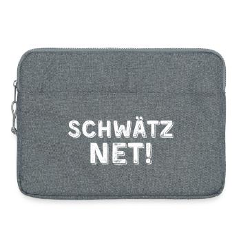 Schwätz net hell - Laptoptasche 15" - Grau meliert - Vorne