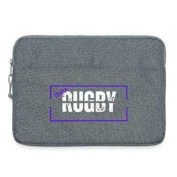 Team rugby blue - Laptop bag 15" - heather grey - Front