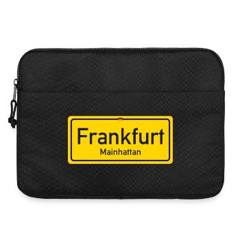 Frankfurter Ortsschild - Laptoptasche 15" - Schwarz - Vorne
