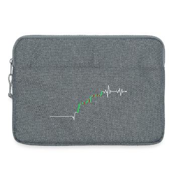 Graphique du rallye TrendPulse - Sacoche pour ordinateur portable 15 pouces - gris chiné - Devant