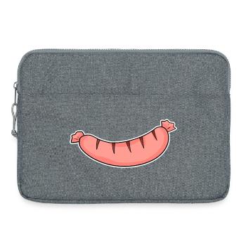Motif de saucisse - Sacoche pour ordinateur portable 15 pouces - gris chiné - Devant