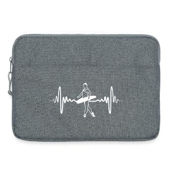 Funny ballet girl - Laptop bag 15" - heather grey - Front