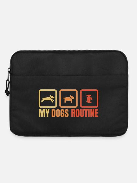 Die Routine meines Hundes - Laptoptasche 15" - Schwarz