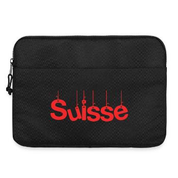 SUISSE. PAYS. GENEVE. SUISSE. HUMOUR. PAYS - Sacoche pour ordinateur portable 15 pouces - noir - Devant