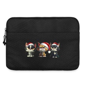 Grim Christmas Cats Trio Presents - Laptop bag 15" - black - Front