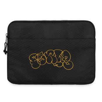 Orange Line Sketch Paris Street Art Souvenir - Laptop bag 15" - black - Front