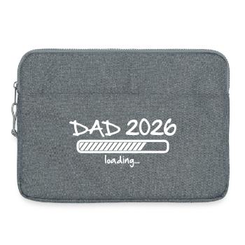 PAPA 2026 Chargement des invitations de bébé de grossesse - Papa - Sacoche pour ordinateur portable 15 pouces - gris chiné - Devant