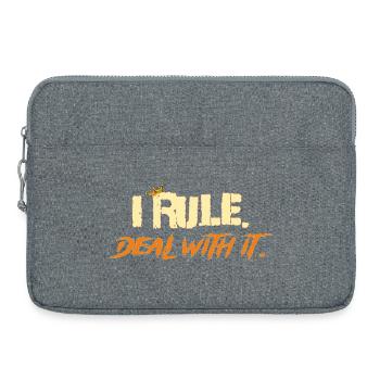 I_rule_2 - Laptop bag 15" - heather grey - Front