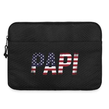 Papi USA Flagge Vintage Papa - Laptoptasche 15" - Schwarz - Vorne