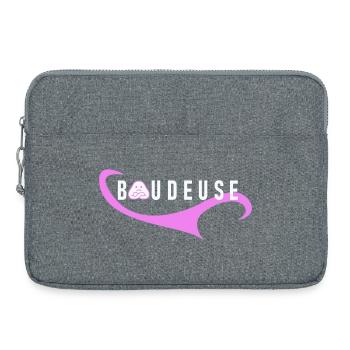 Logo Boudeuse  - Sacoche pour ordinateur portable 15 pouces - gris chiné - Devant