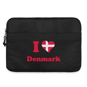 I love Denmark - Ich liebe Dänemark - Laptoptasche 15" - Schwarz - Vorne