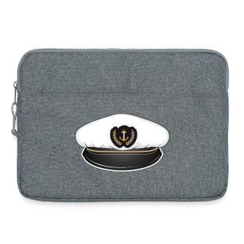 Captain's hat for the captain on his ship - Laptop bag 15" - heather grey - Front