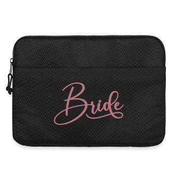Braut passende Verlobung Brautdusche Hochzeit - Laptoptasche 15" - Schwarz - Vorne