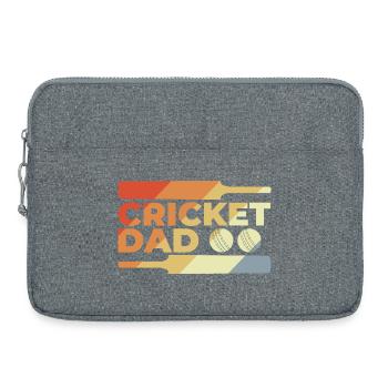 Funny Cricket Daddy - Laptop bag 15" - heather grey - Front