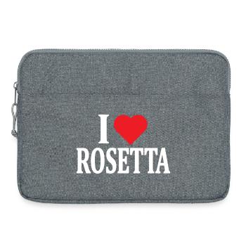 Tee shirt J'aime Rosetta idée cadeau t-shirt - Sacoche pour ordinateur portable 15 pouces - gris chiné - Devant