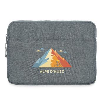 Alpe d'Huez Rétro Vélo - Sacoche pour ordinateur portable 15 pouces - gris chiné - Devant