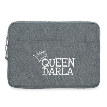 Königin Darla Handlettering Design - Laptoptasche 15" - Grau meliert - Vorne