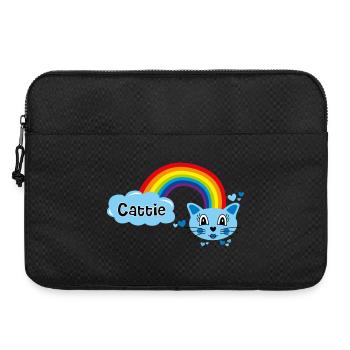 Cattie cute par Helfspawn - Sacoche pour ordinateur portable 15 pouces - noir - Devant
