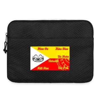 Drapeau marquisien - personnalisé  - Sacoche pour ordinateur portable 15 pouces - noir - Devant