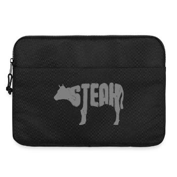 Steak-Kuh Silhouette Typo - Laptoptasche 15" - Schwarz - Vorne