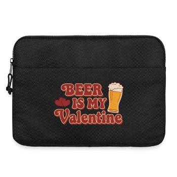 Beer Is My Valentine – Retro Bier Design - Laptoptasche 15" - Schwarz - Vorne