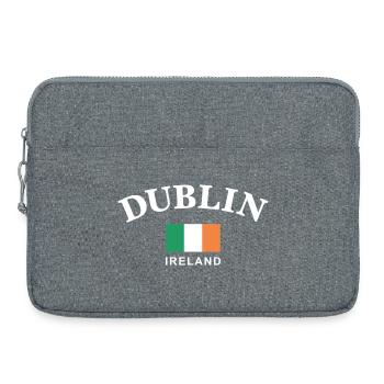 Dublin, Irlande - Sacoche pour ordinateur portable 15 pouces - gris chiné - Devant
