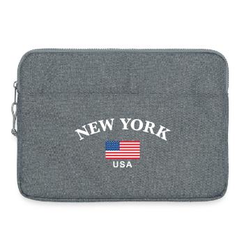 New York, États-Unis - Sacoche pour ordinateur portable 15 pouces - gris chiné - Devant
