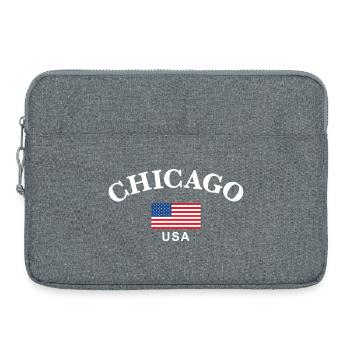 Chicago, USA - Laptoptasche 15" - Grau meliert - Vorne