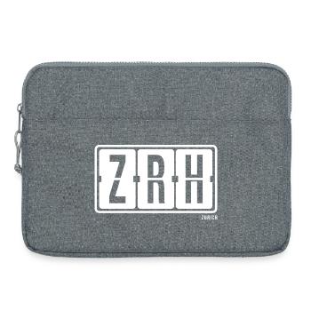 Zurich ZRH, City Souvenir, Hoodie, Flip-flops - Laptop bag 15" - heather grey - Front