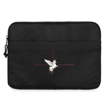 Licorne ailée devant des lignes rouges - Sacoche pour ordinateur portable 15 pouces - noir - Devant