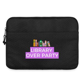 Bibliothek und Bücher sind besser als Party  - Laptoptasche 15" - Schwarz - Vorne