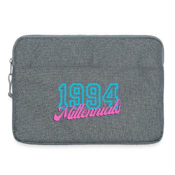 1994 Millennials Retro Date Design - Laptop bag 15" - heather grey - Front