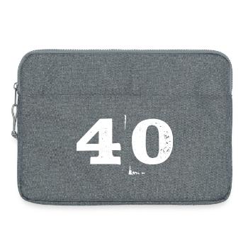 40 anniversaire rond - Sacoche pour ordinateur portable 15 pouces - gris chiné - Devant