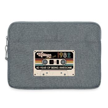 Kassette 1982 Vintage 40 Years - Laptoptasche 15" - Grau meliert - Vorne