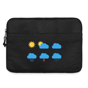 Wettersymbole - Laptoptasche 15" - Schwarz - Vorne