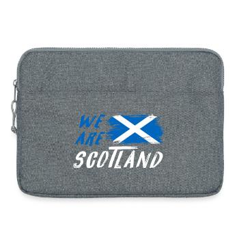We are Scotland flags design - Laptop bag 15" - heather grey - Front