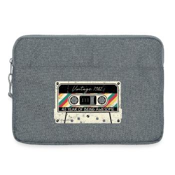 Jahrgang 1982 Kassette 40er Jahre - Laptoptasche 15" - Grau meliert - Vorne