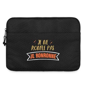 je ne ronfle pas je ronronne - ronflement - Sacoche pour ordinateur portable 15 pouces - noir - Devant