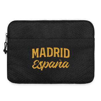 Madrid Spanien Gold Schrift - Laptoptasche 15" - Schwarz - Vorne
